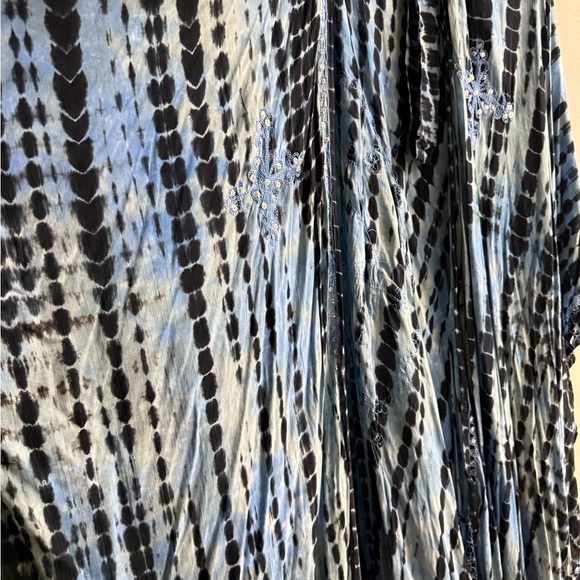 NWOT Style Park1 Blue Tie-Dye Kimono Cover-Up - Picture 6 of 9